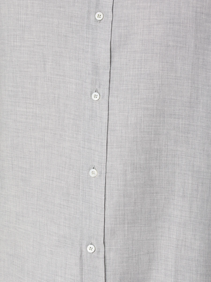 Рубашка Basic Fit хлопковая BRUNELLO CUCINELLI MY6120028 C043 Серый  Фото 5