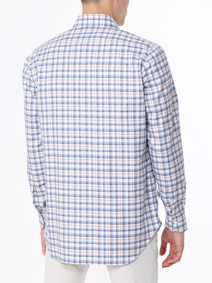Рубашка Regular Fit хлопковая CESARE ATTOLINI CAU27 A24CM35 001, размер 50, цвет клетка - фото 3