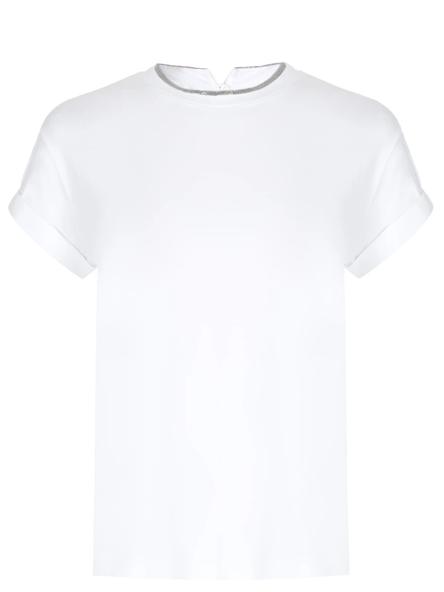 Футболка хлопковая BRUNELLO CUCINELLI M0T18BD200 C159 Белый 