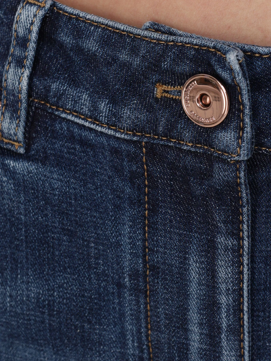 Джинсы Extra Skinny Fit хлопковые BRUNELLO CUCINELLI MB065P5679 C8339 Синий  Фото 5