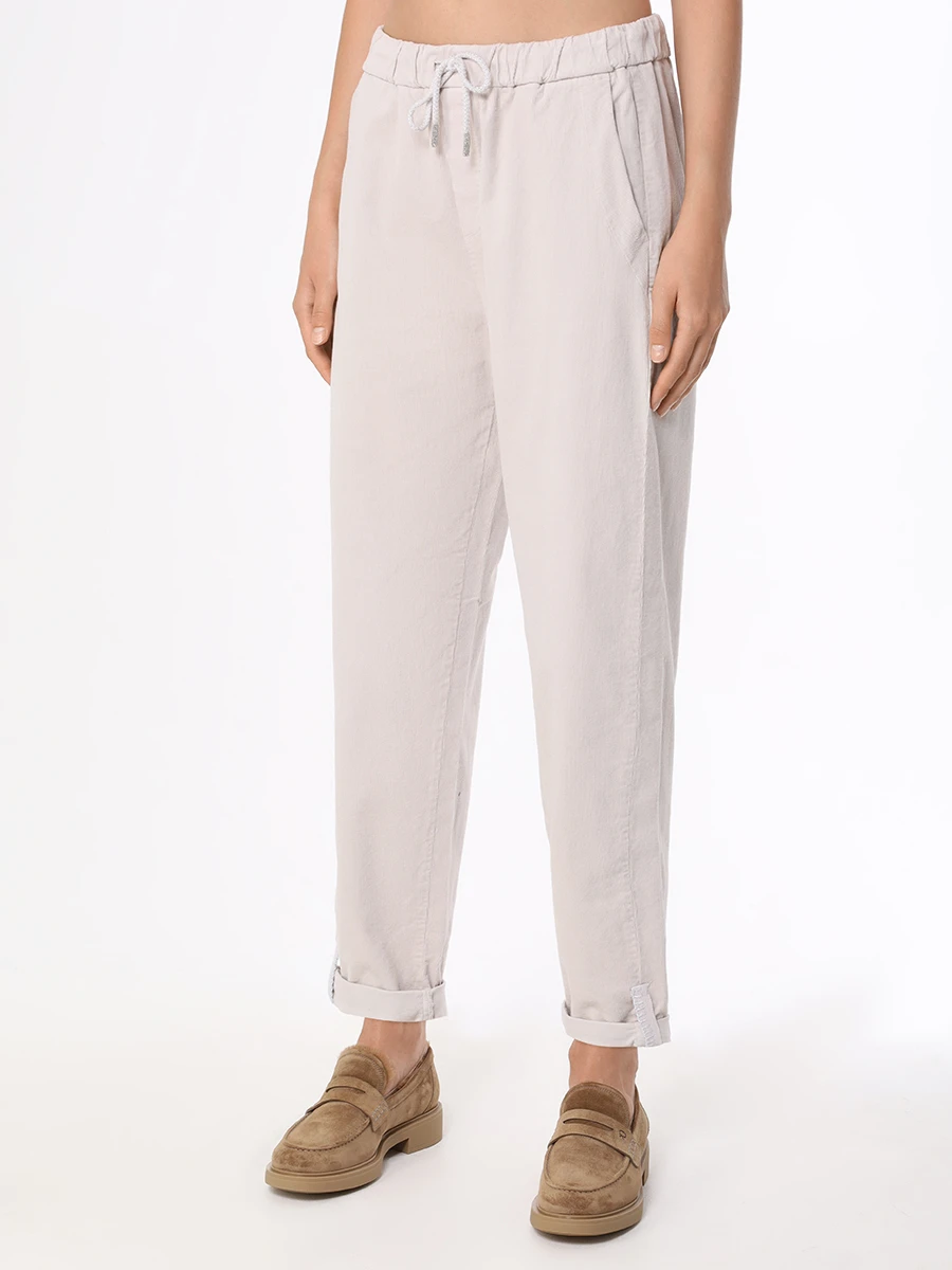 

Брюки хлопковые, Кремовый, D330054PA 0905