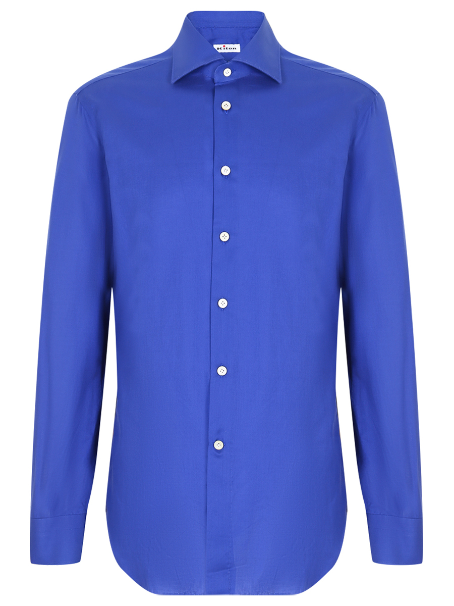 Рубашка Slim Fit хлопковая KITON UC H0869110, размер 56, цвет синий - фото 1