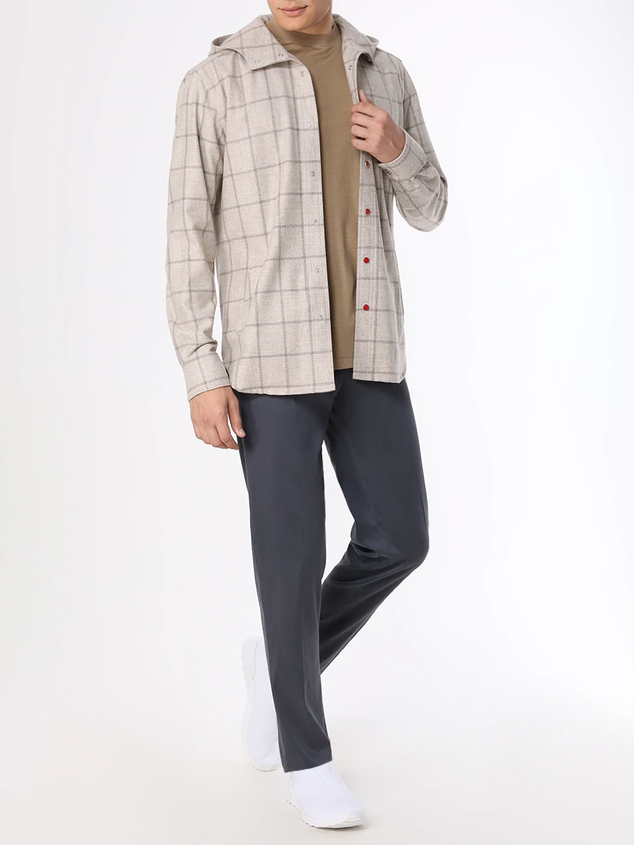 Футболка хлопковая KITON UMC023 H0862906 Бежевый  Фото 2