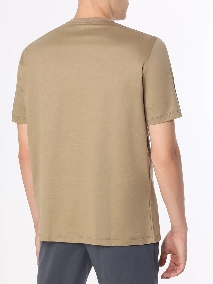 Футболка хлопковая KITON UMC023 H0862906 Бежевый  Фото 3