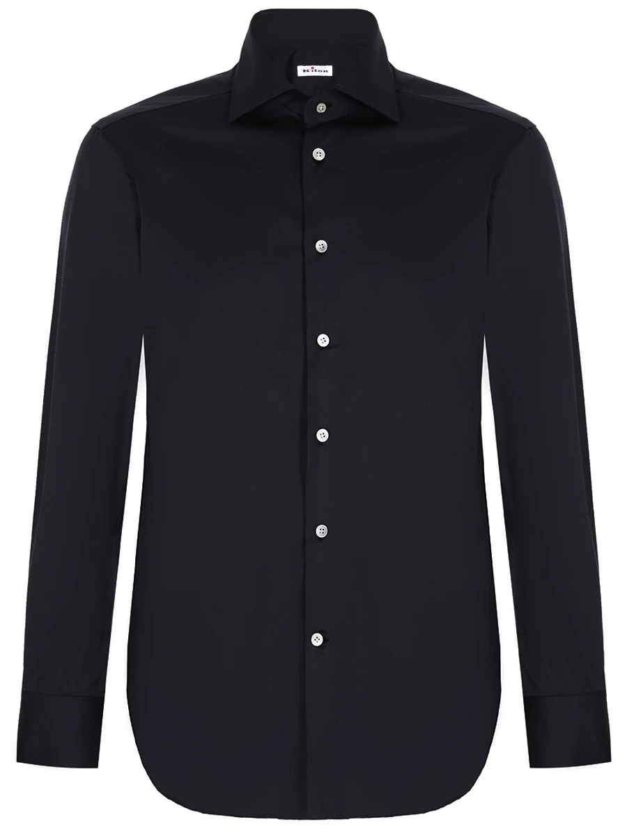 Рубашка Slim Fit хлопковая KITON UC H0869205, размер 52, цвет черный - фото 1