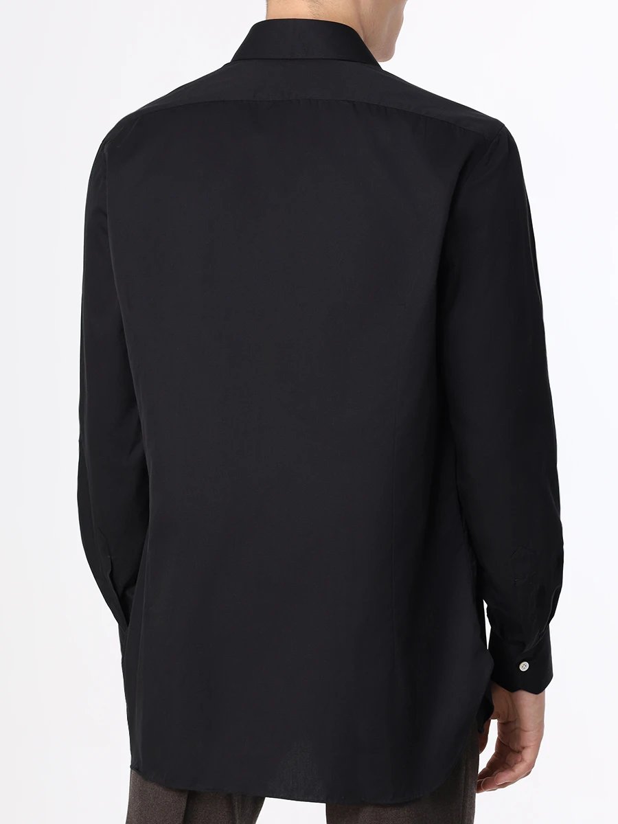 Рубашка Slim Fit хлопковая KITON UC H0869205, размер 52, цвет черный - фото 3