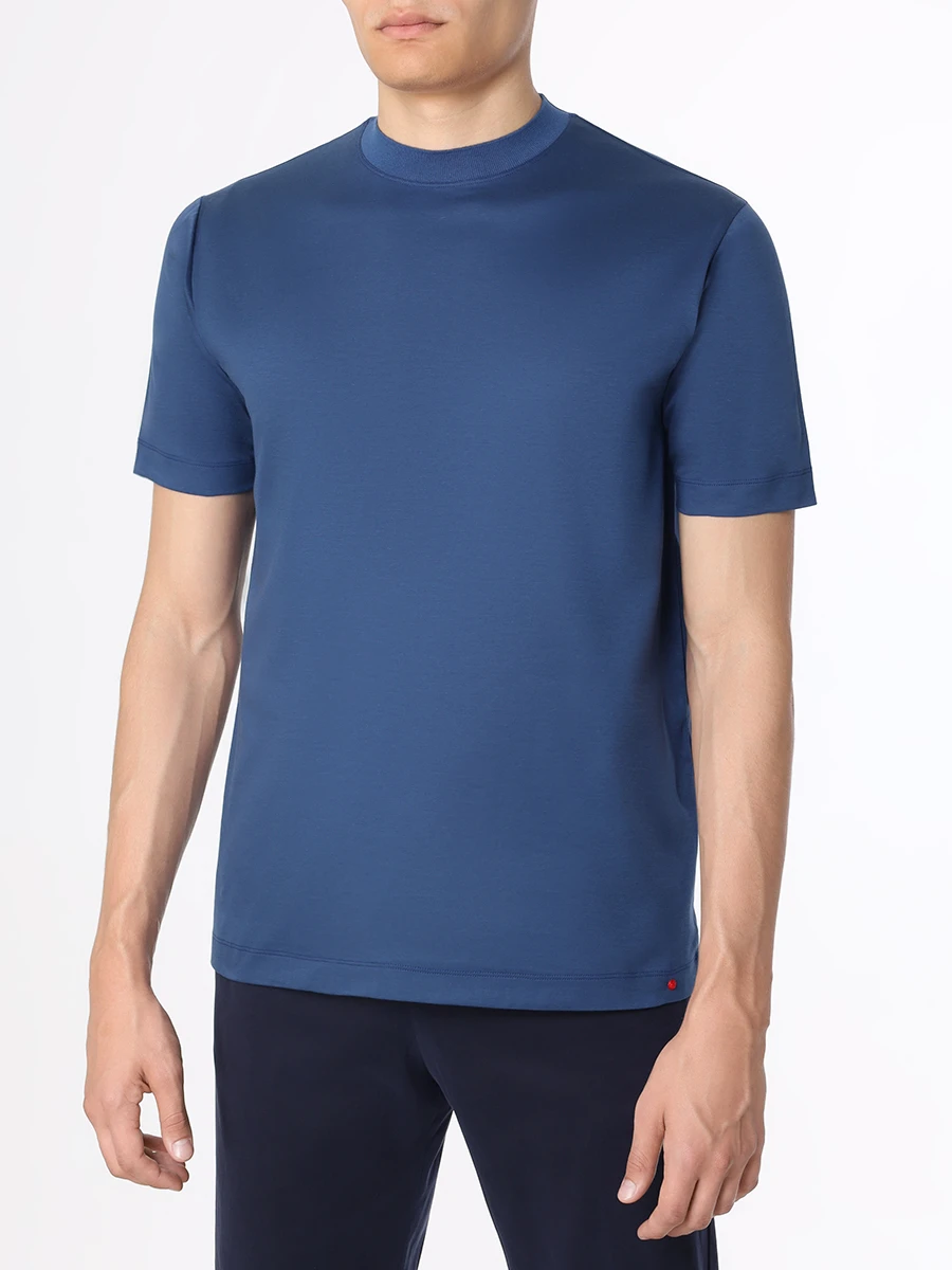 Футболка хлопковая KITON UMC023 H0862901 Синий  Фото 4