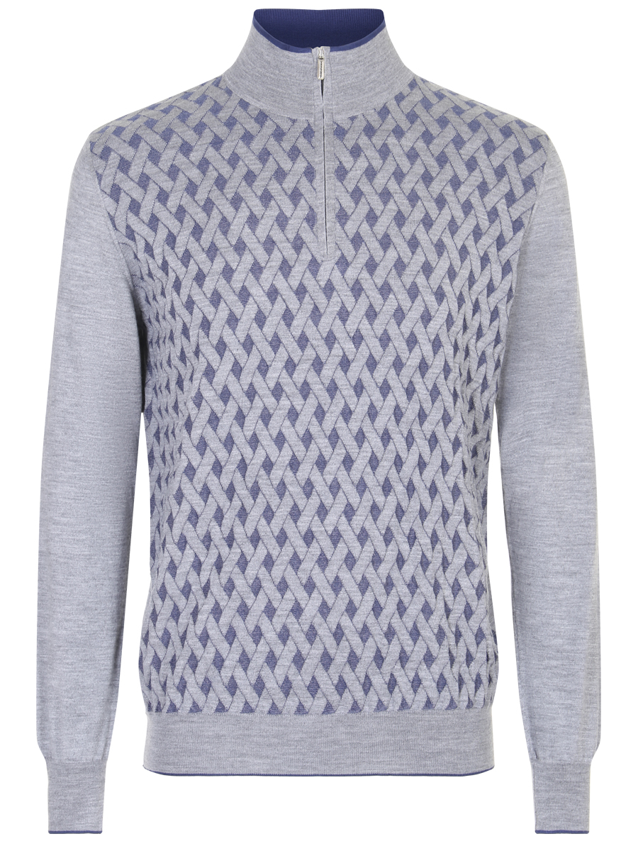 Джемпер из шерсти и шелка BERTOLO LUXURY MENSWEAR