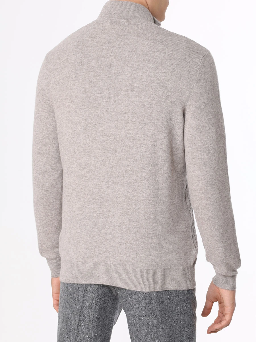 Джемпер кашемировый BERTOLO LUXURY MENSWEAR 200094/002062/0558 Плетенка, Бежевый  Фото 3
