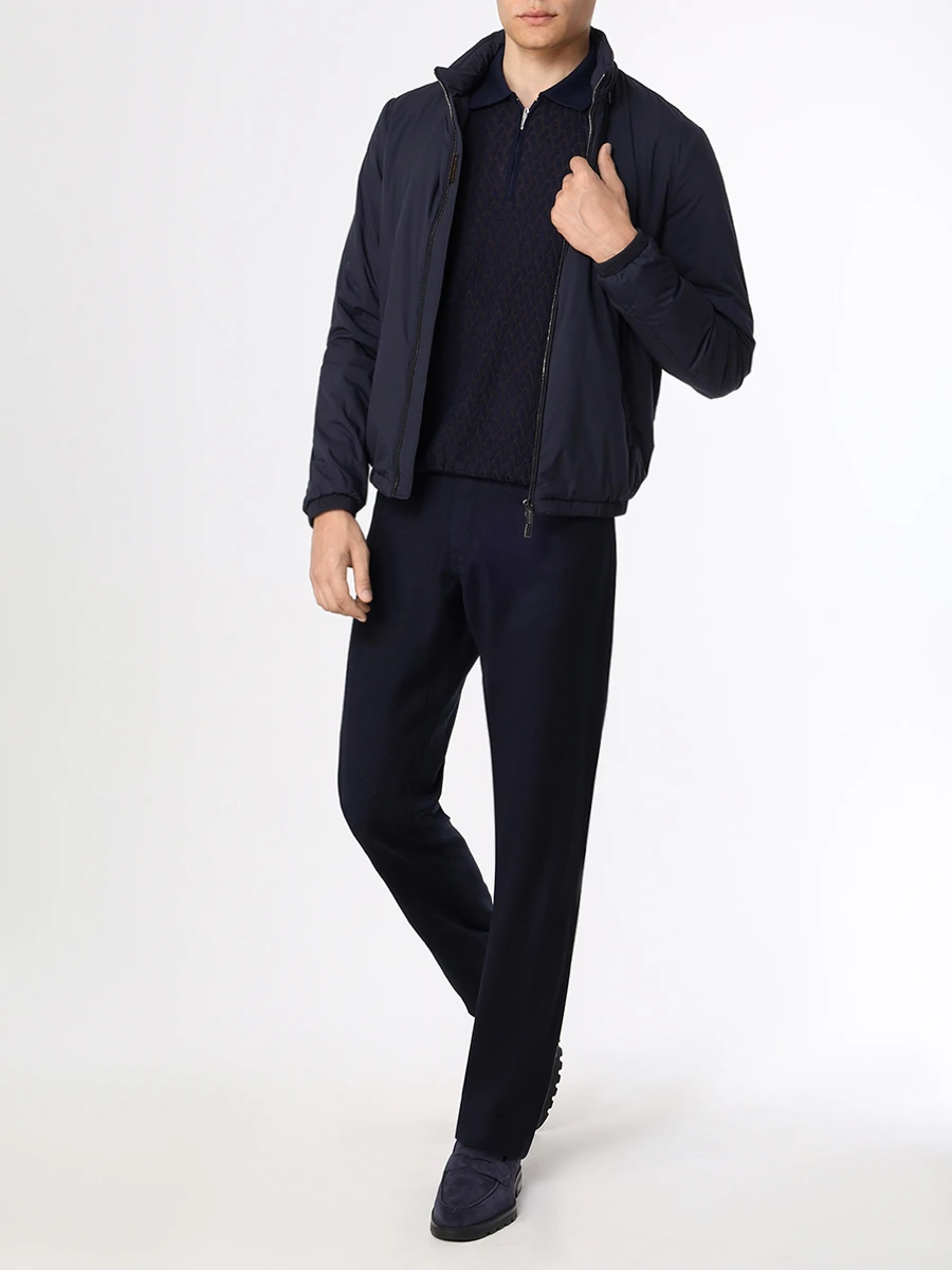 Поло шерстяное BERTOLO LUXURY MENSWEAR 902275/2299/1146 Темно-Синий, Синий  Фото 2