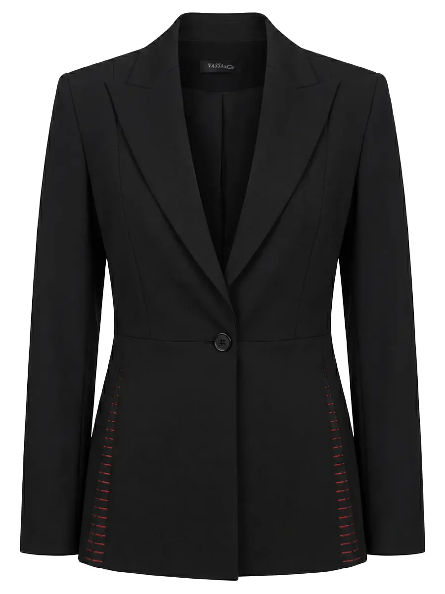 

Жакет однотонный, Черный, V235405-1223C99 (164)