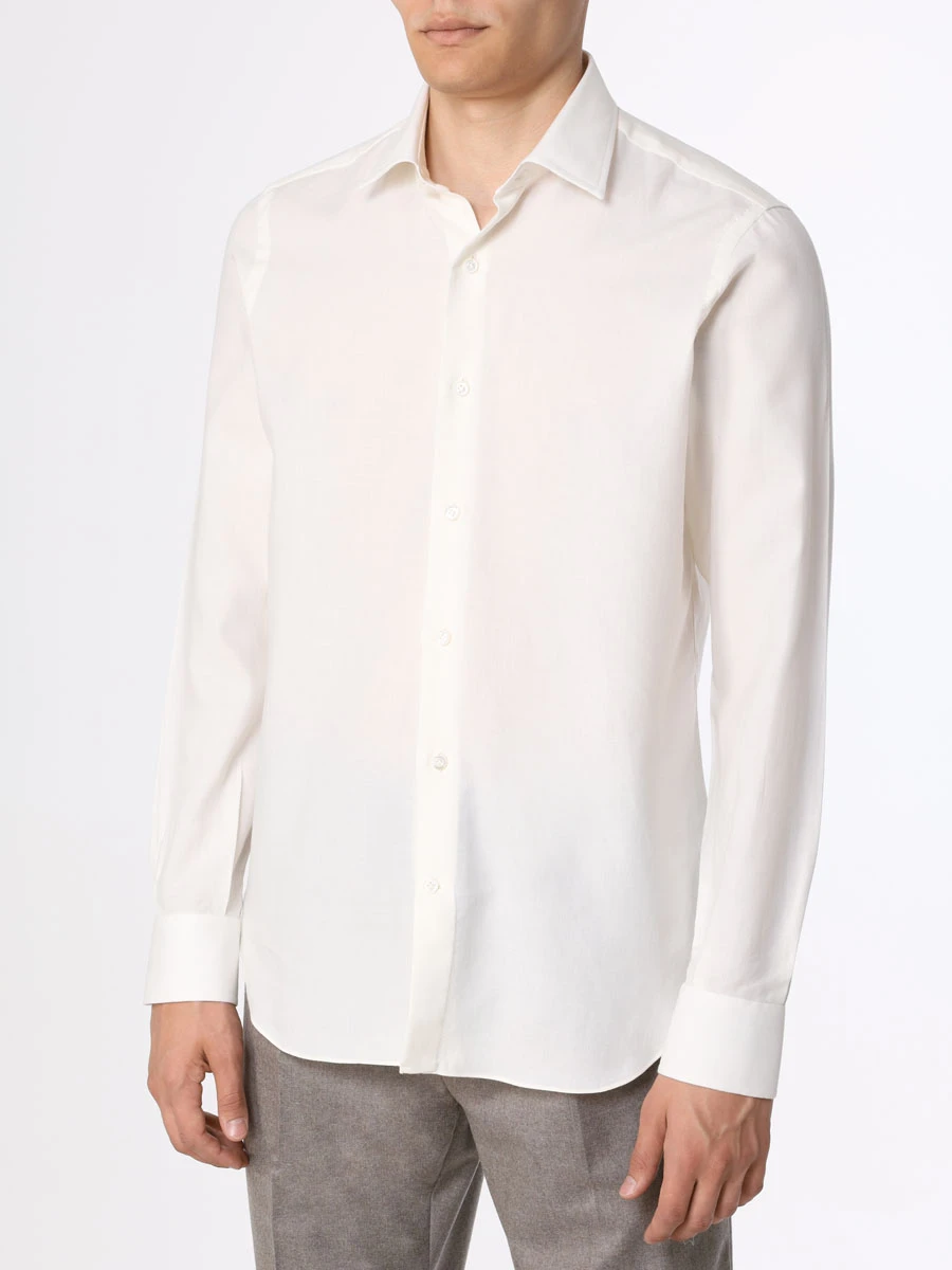 

Рубашка Regular Fit хлопковая, Кремовый, F356926-2