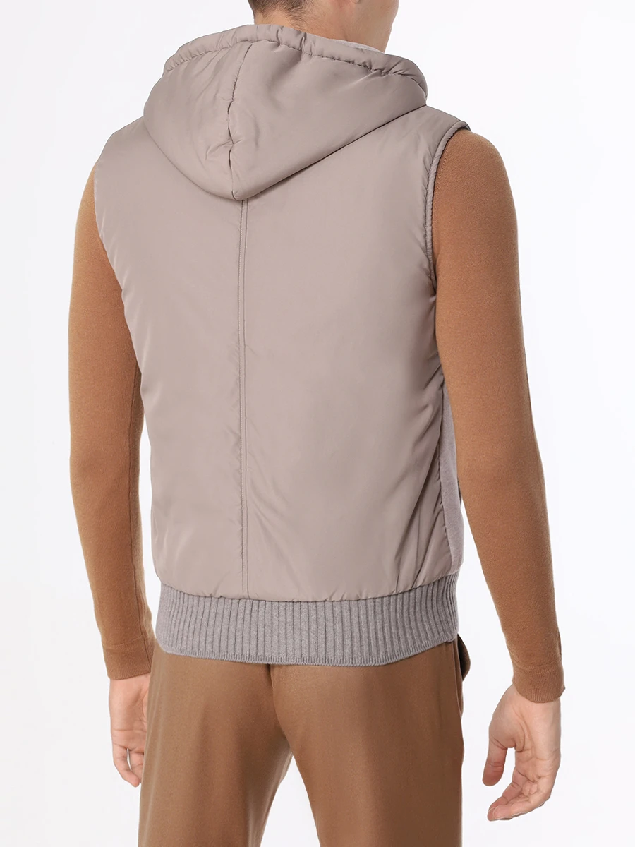 Жилет комбинированный CAPOBIANCO 15M147.FWNY./BEIGE Бежевый  Фото 3