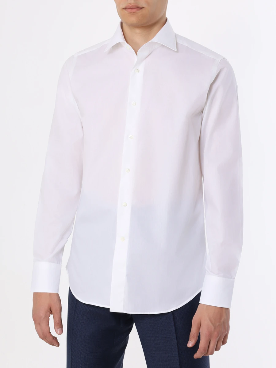 Рубашка Regular Fit хлопковая CANALI GR01598/001/N798, размер 52, цвет белый GR01598/001/N798 - фото 4