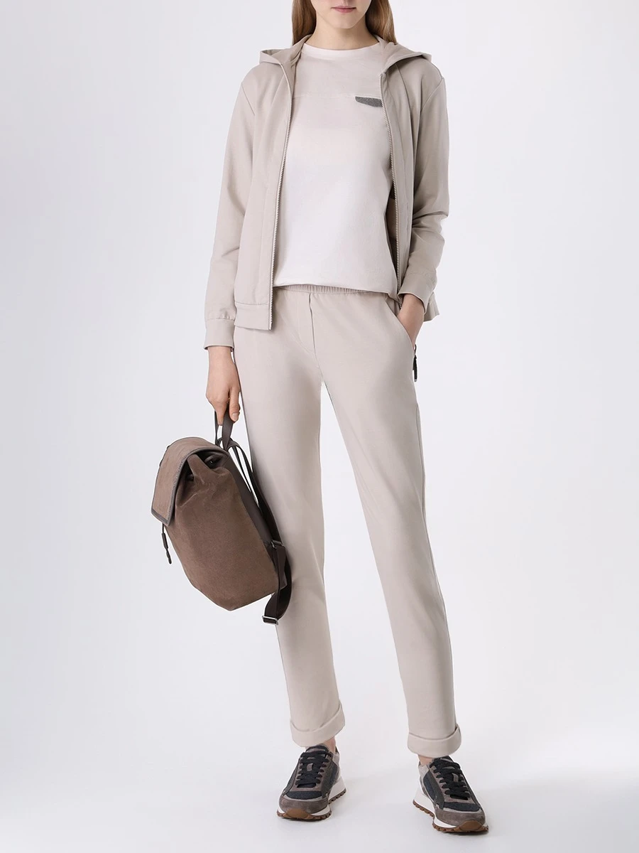 Костюм хлопковый BRUNELLO CUCINELLI MH827SA306/MH827SC899 CYG38 Бежевый  Фото 2