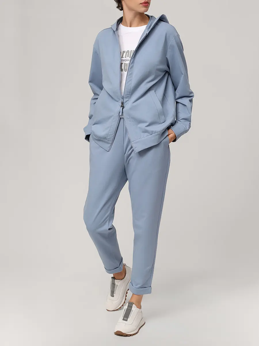 Костюм хлопковый BRUNELLO CUCINELLI MH827SA306/MH827SC899 C8903 Голубой  Фото 2
