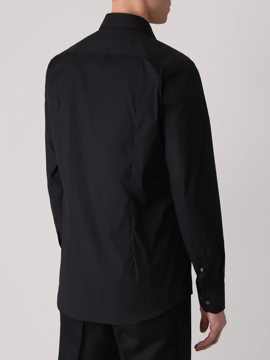 Рубашка Slim Fit хлопковая BOSS 50479915/001, размер 48, цвет черный 50479915/001 - фото 3