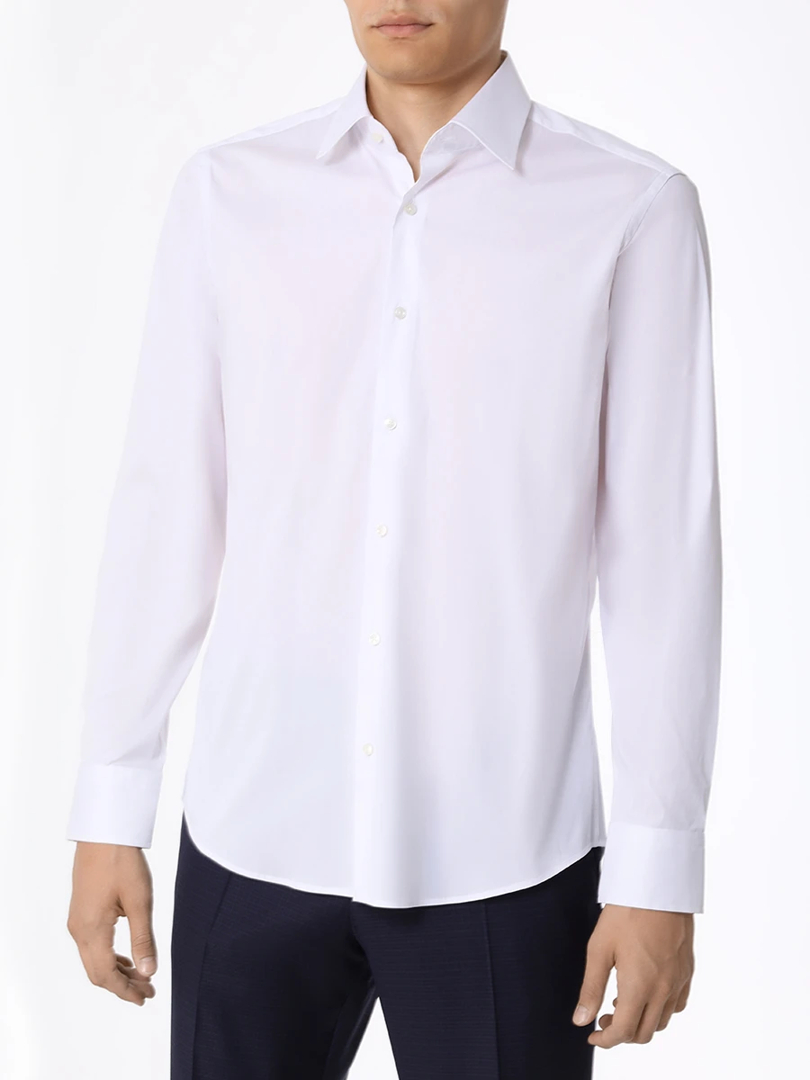 Рубашка Regular Fit хлопковая BOSS 50490386/100, размер 58, цвет белый 50490386/100 - фото 4