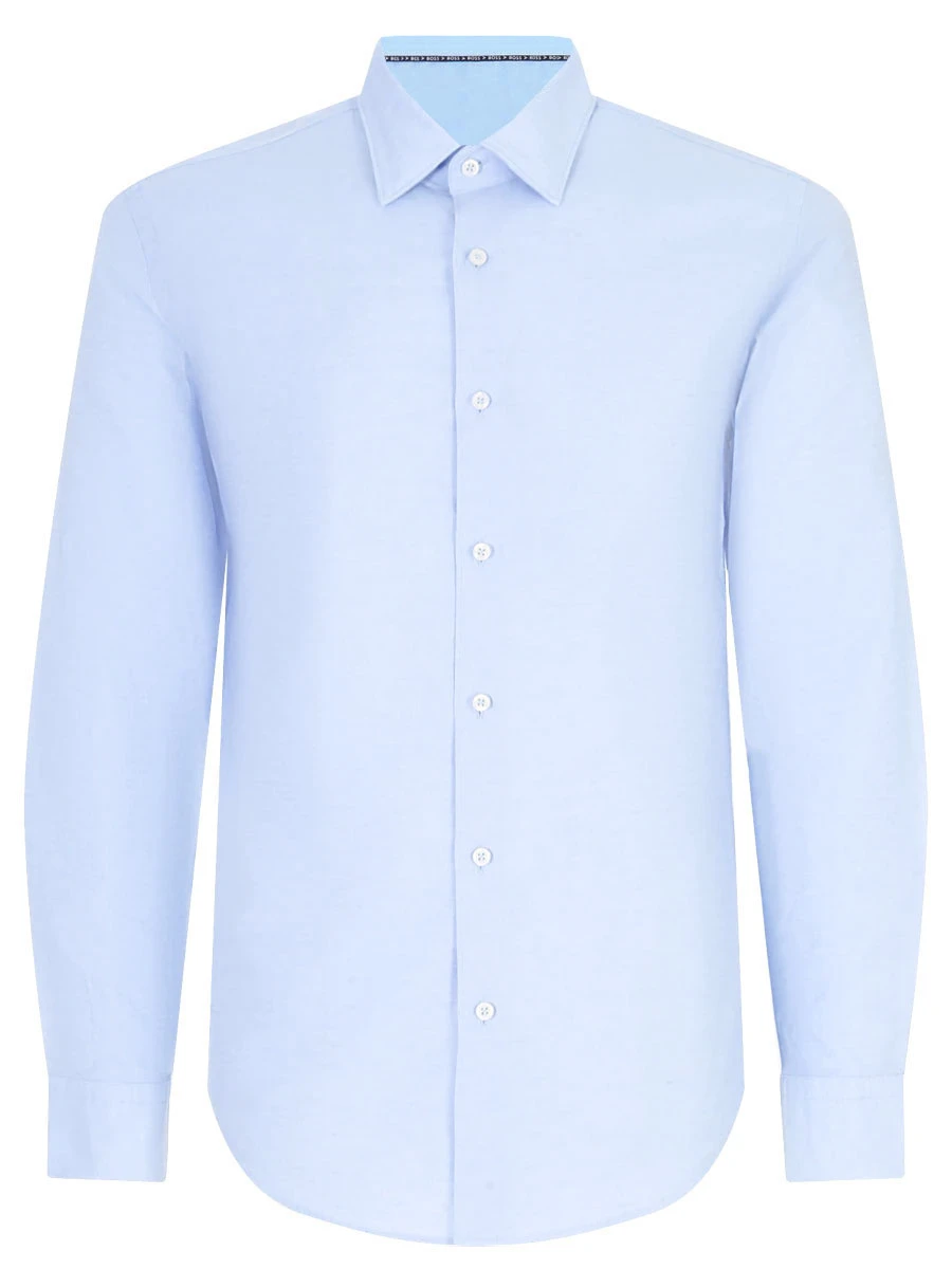 Рубашка Slim Fit хлопковая BOSS 50496684/450, размер 56, цвет голубой 50496684/450 - фото 1