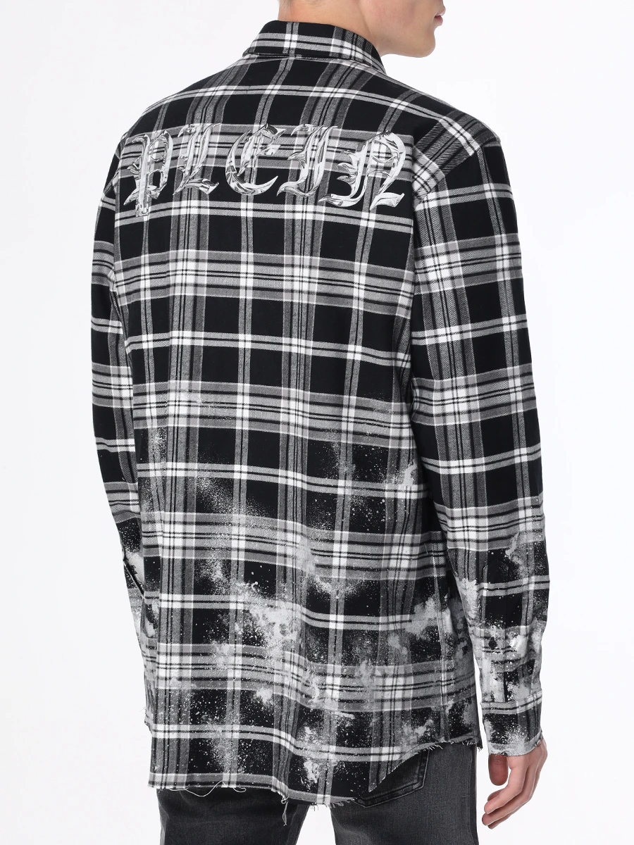 

Рубашка Regular Fit хлопковая в клетку, Черный, MRP2071/0201