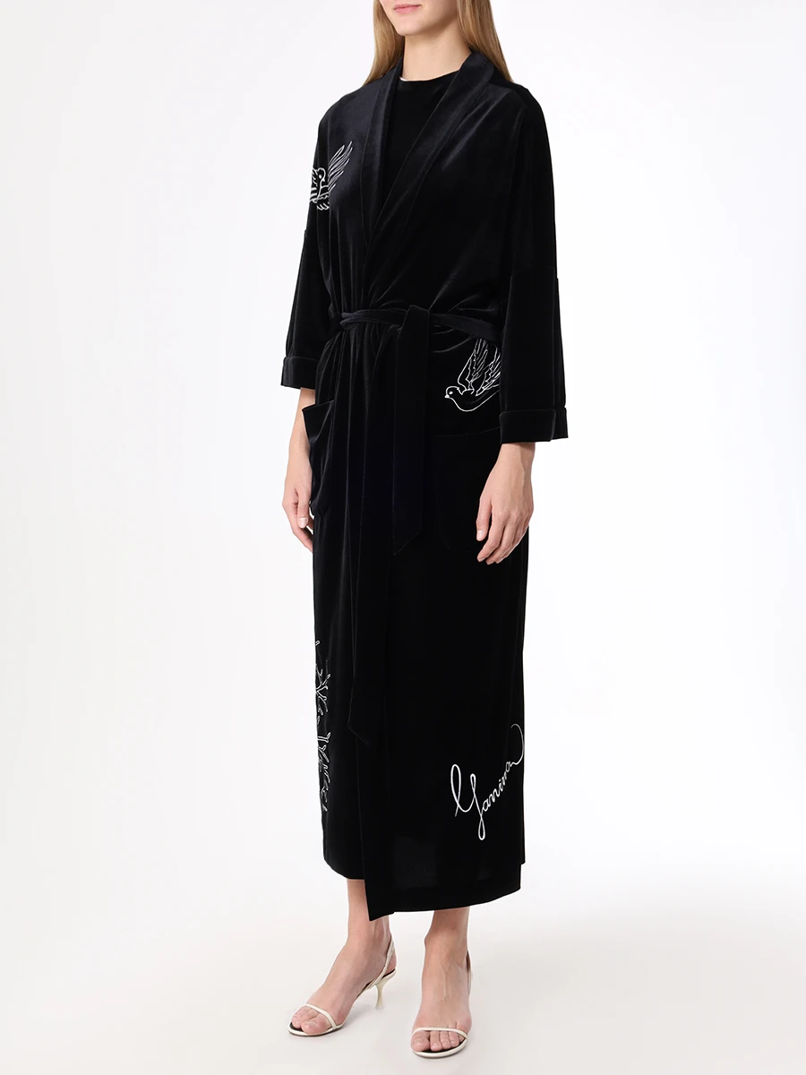 Кардиган бархатный YANINA 0-2464 Черный  Фото 4