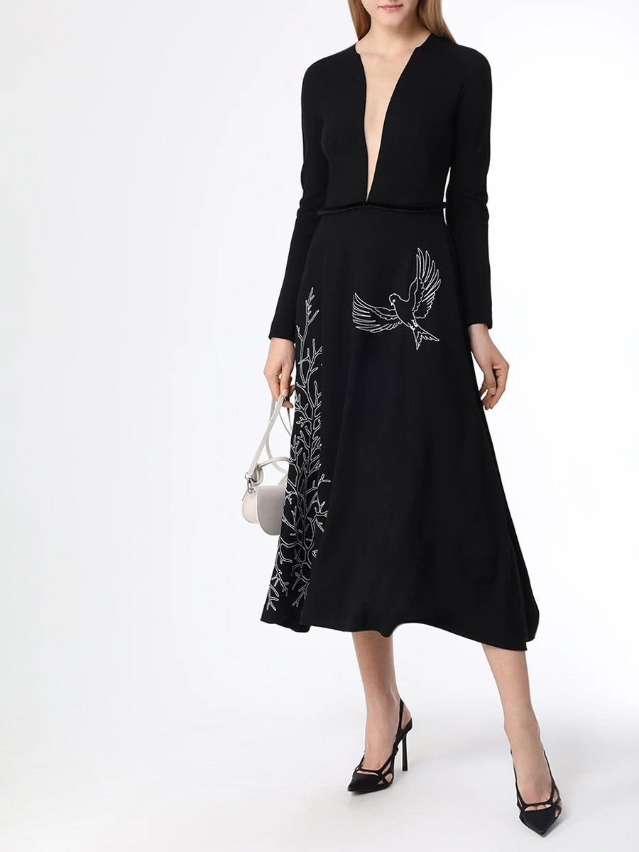 Платье шерстяное YANINA 0-2457 Черный  Фото 2