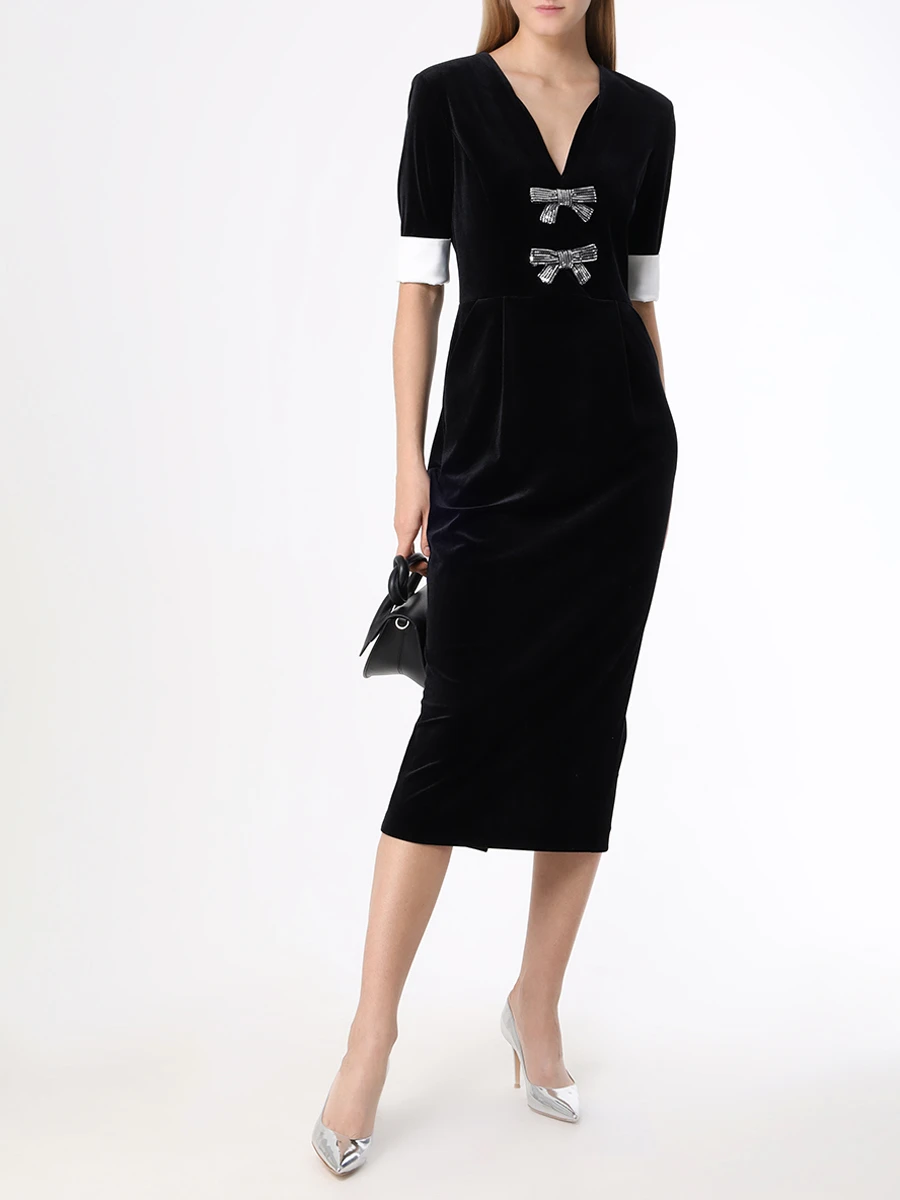 Платье бархатное YANINA 0-2591 Черный  Фото 2