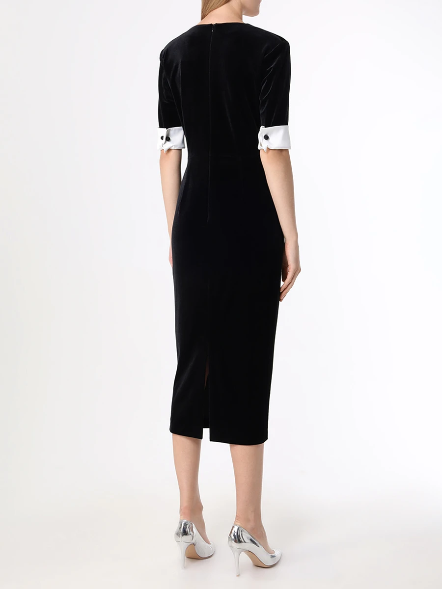 Платье бархатное YANINA 0-2591 Черный  Фото 3