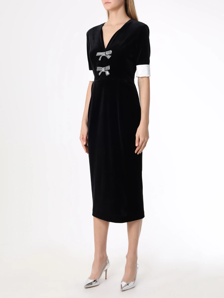 Платье бархатное YANINA 0-2591 Черный  Фото 4