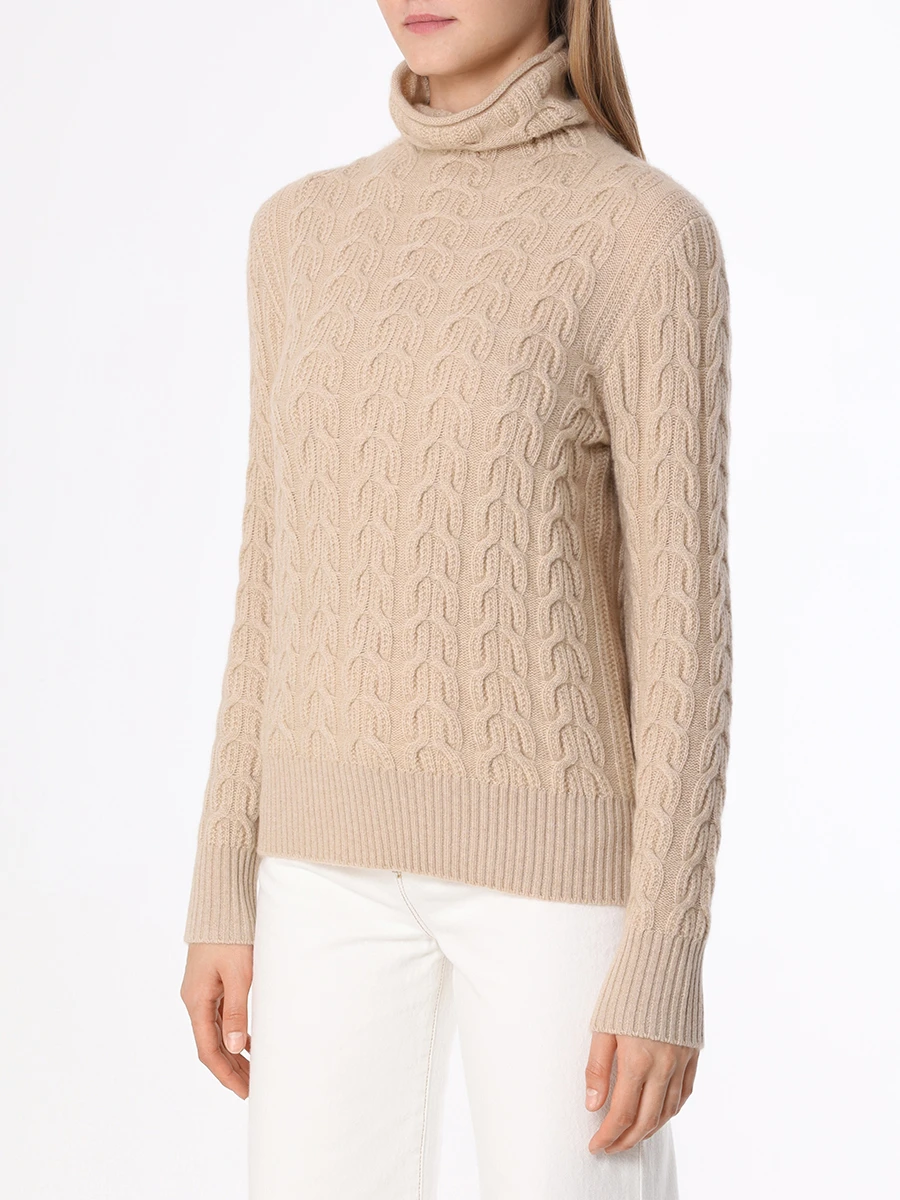 Свитер кашемировый MIR CASHMERE cwn22-008 Бежевый  Фото 4