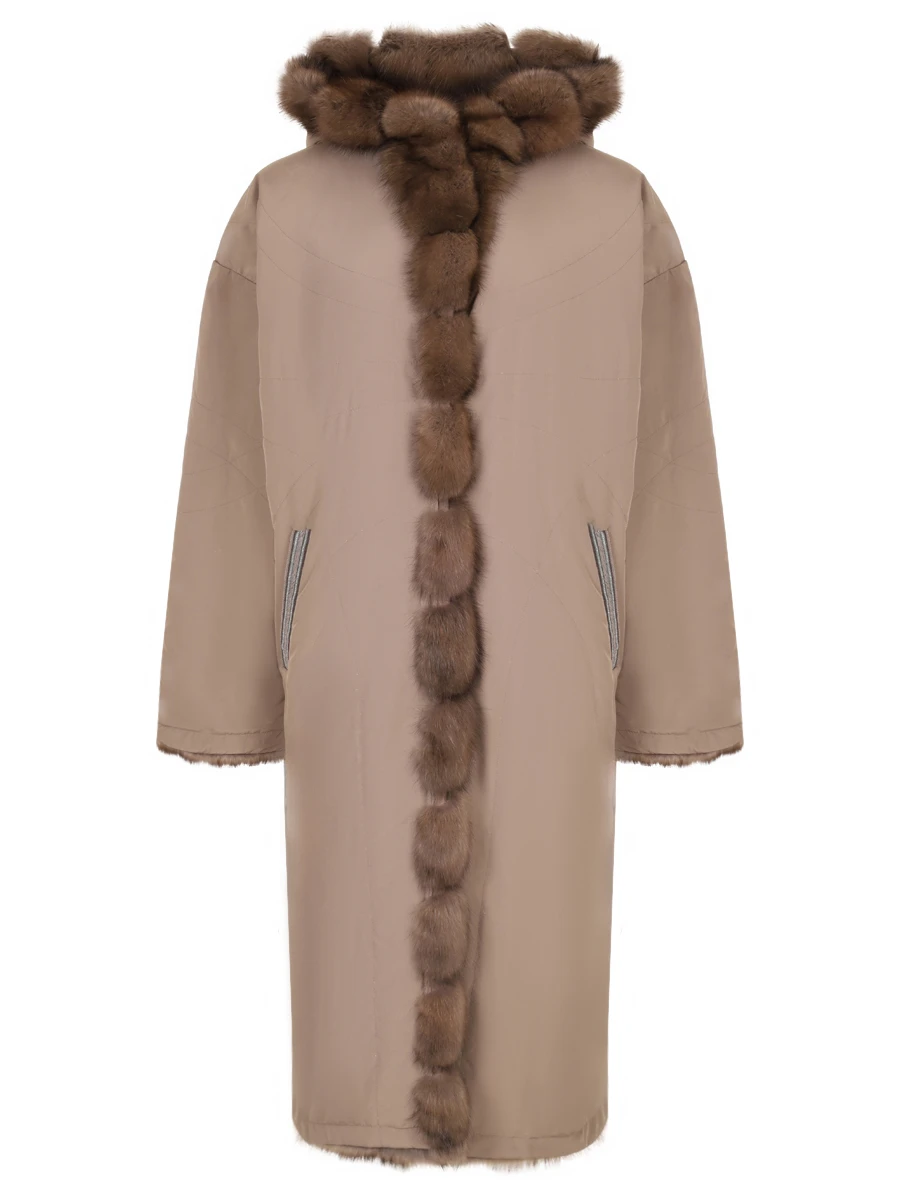 Шуба соболиная RINDI MOD.R23/069 Коричневый  Фото 3