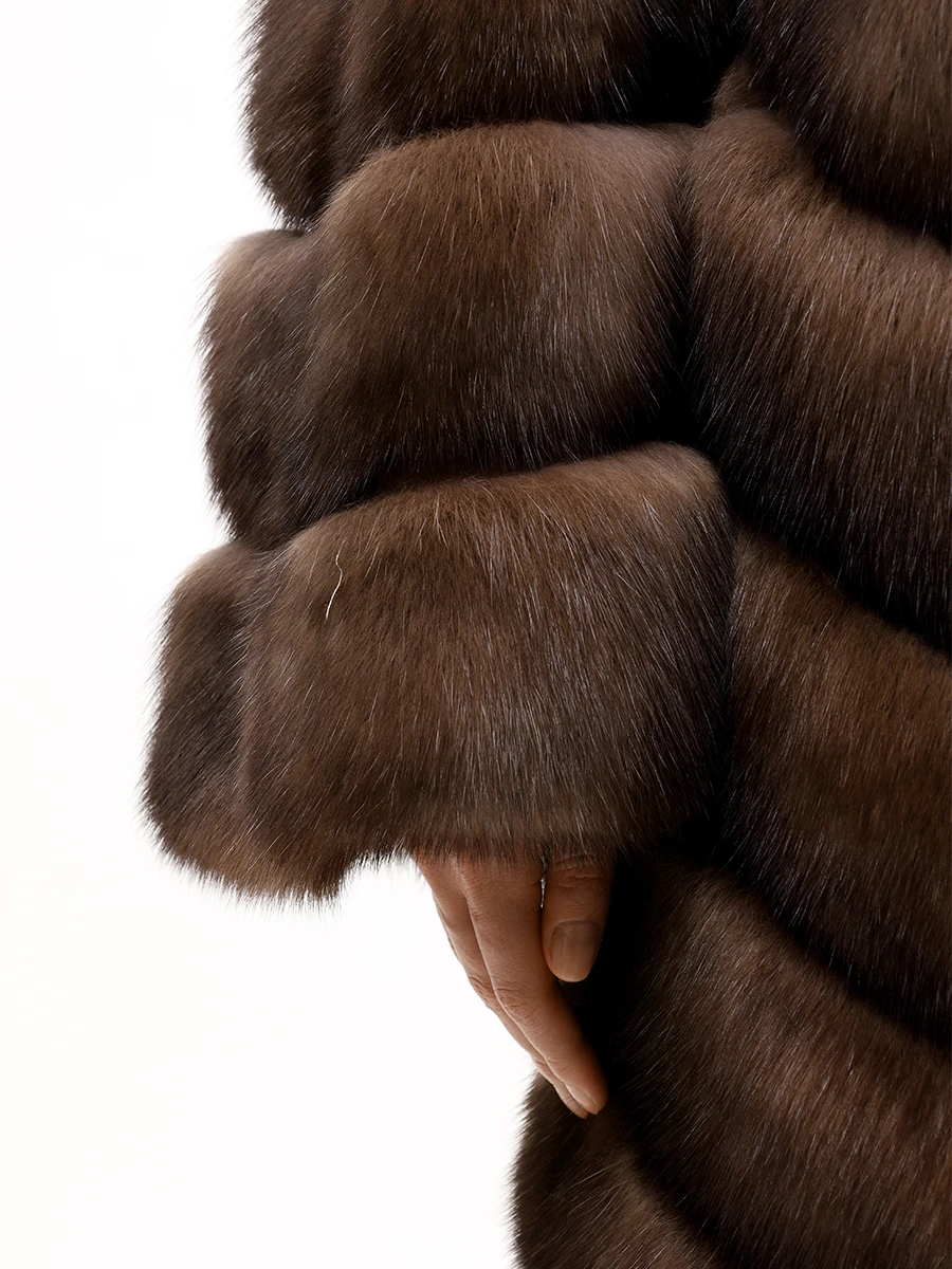 Шуба соболиная RINDI MOD.R23/069 Коричневый  Фото 6
