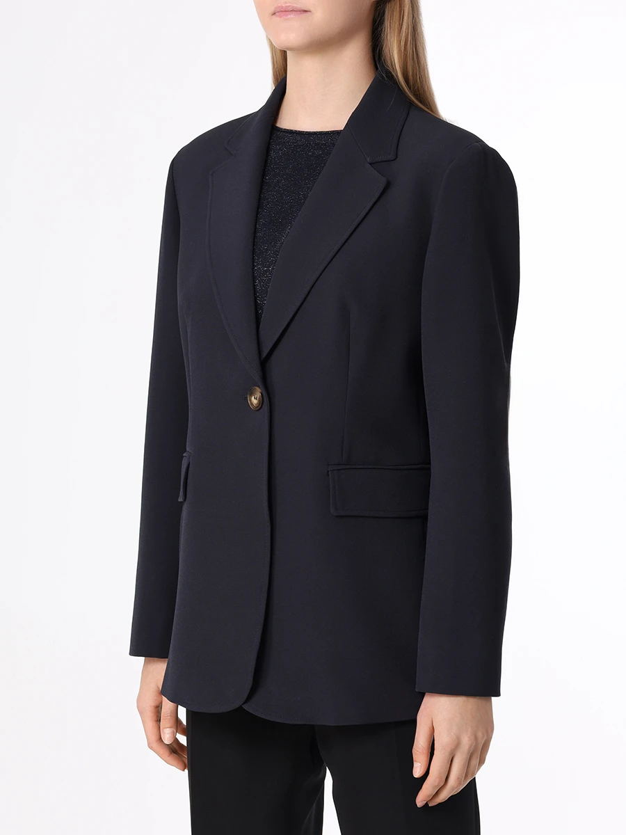 

Пиджак однотонный, Черный, Q034Y0113164