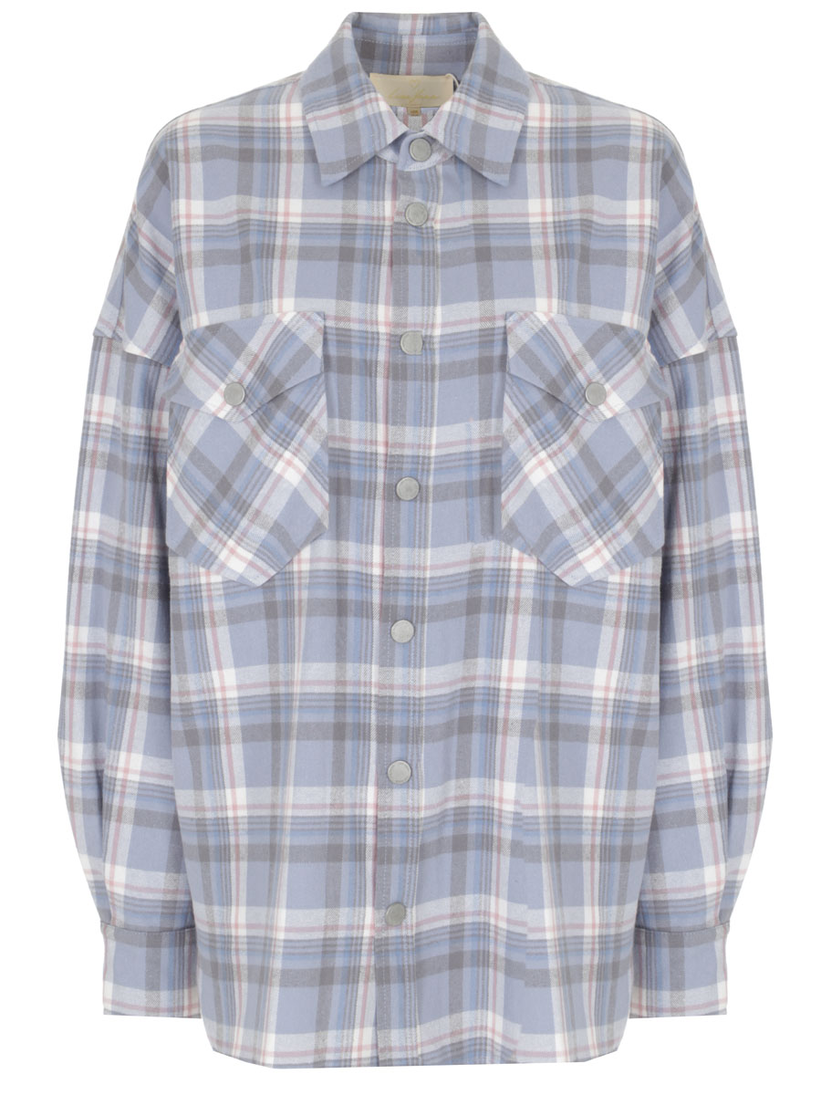 Рубашка хлопковая LIKE YANA L16-30-017-1594, размер Один размер, цвет голубой - фото 1