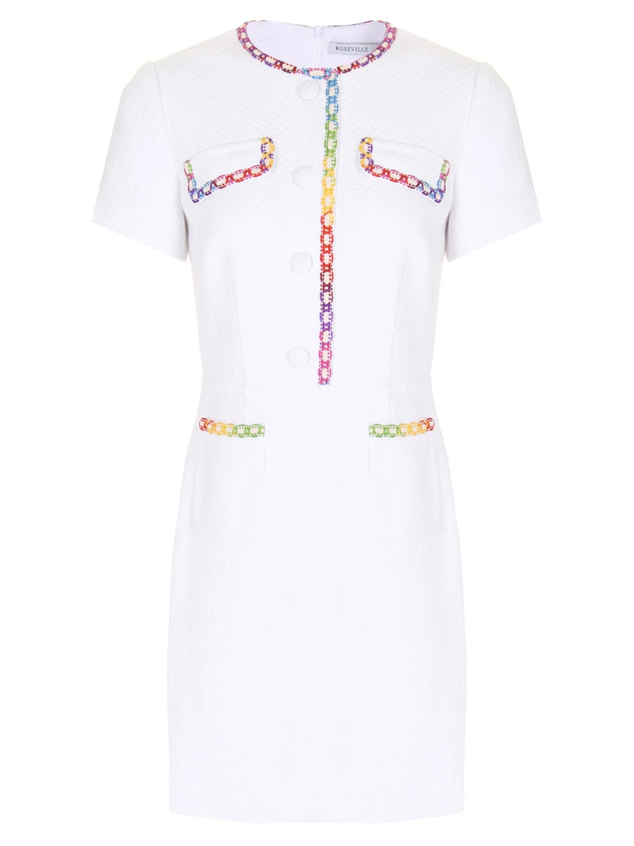 

Платье хлопковое, Белый, SS233565M/WHT