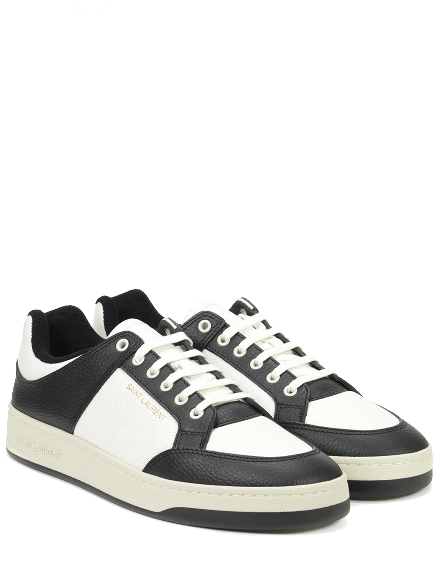 Кеды кожаные SAINT LAURENT 713600 AAAWR 9063 Белый  Фото 2