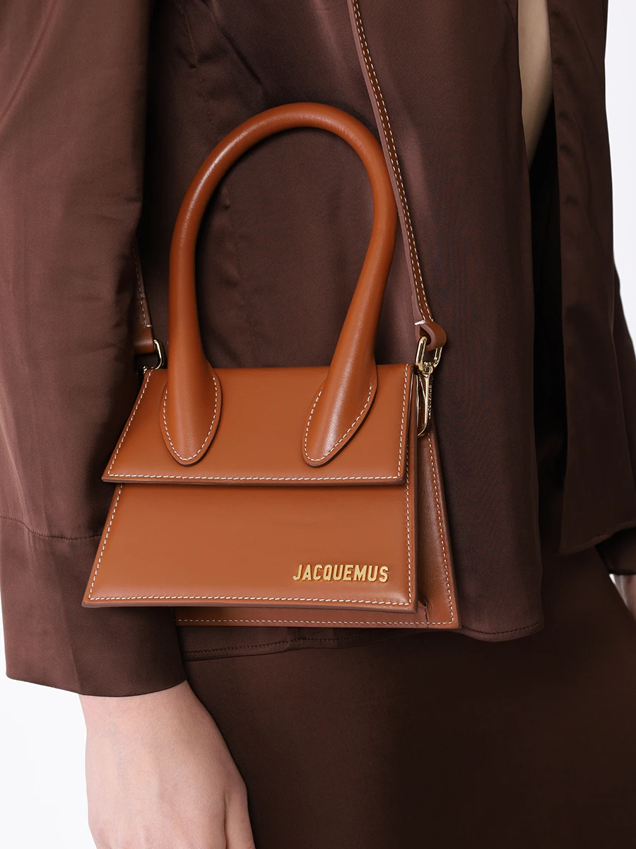 Сумка кожаная Le Chiquito JACQUEMUS 213BA0023072 811 Коричневый  Фото 2