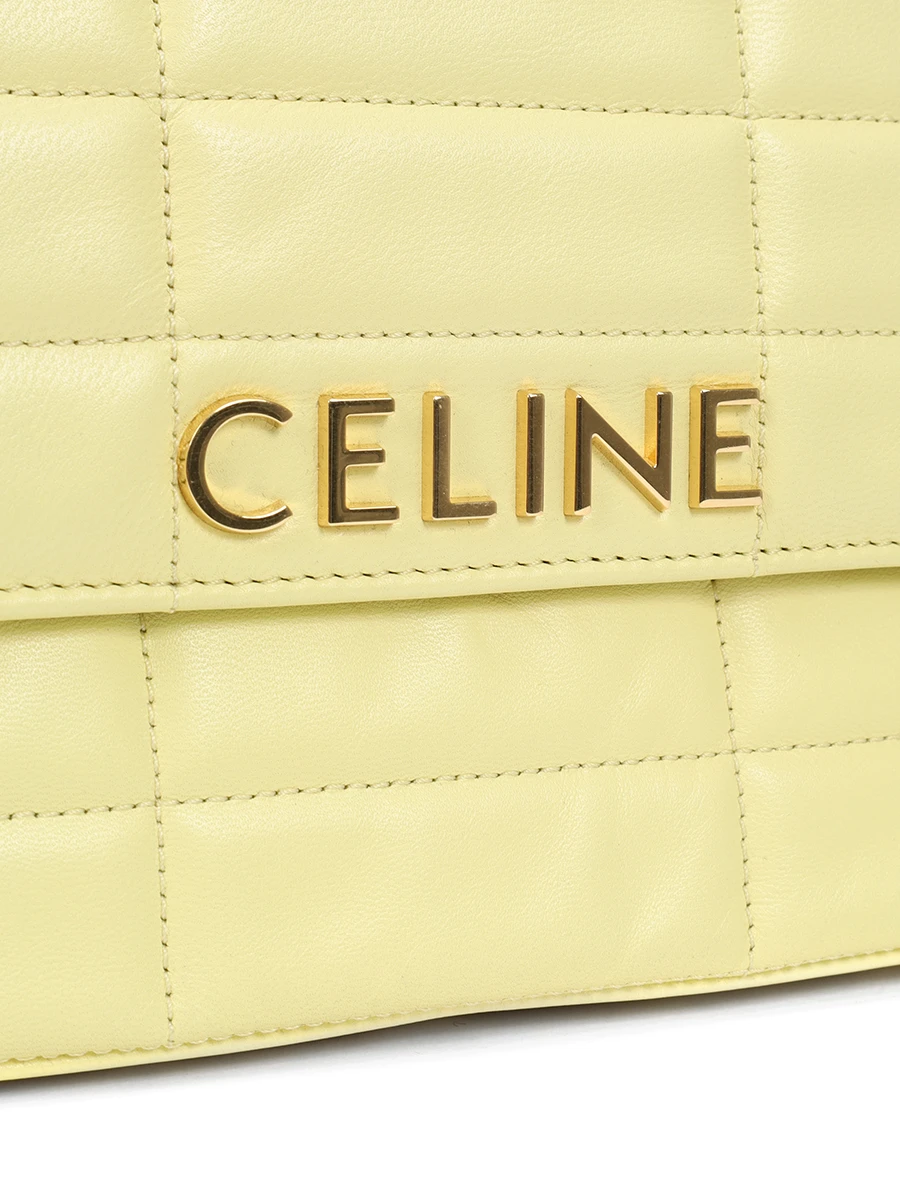 Сумка кожаная Matelasse CELINE 111273EPZ 11OY Желтый  Фото 5