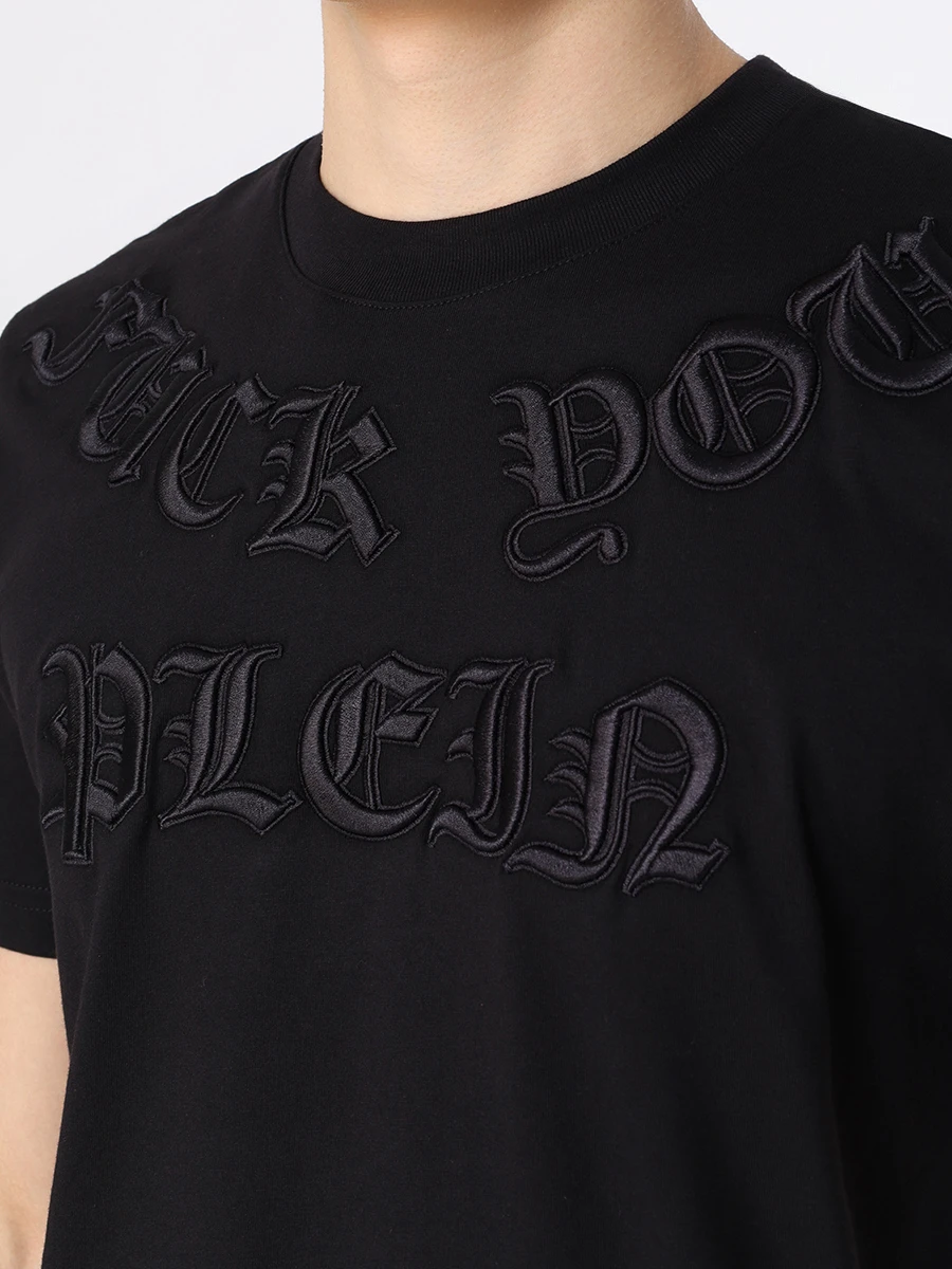 Футболка хлопковая PHILIPP PLEIN MTK6674 Черный  Фото 5