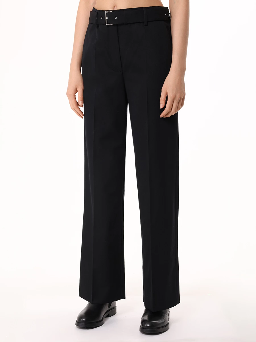 Брюки шерстяные PRADA P274GYS232108N F0002 Черный  Фото 4