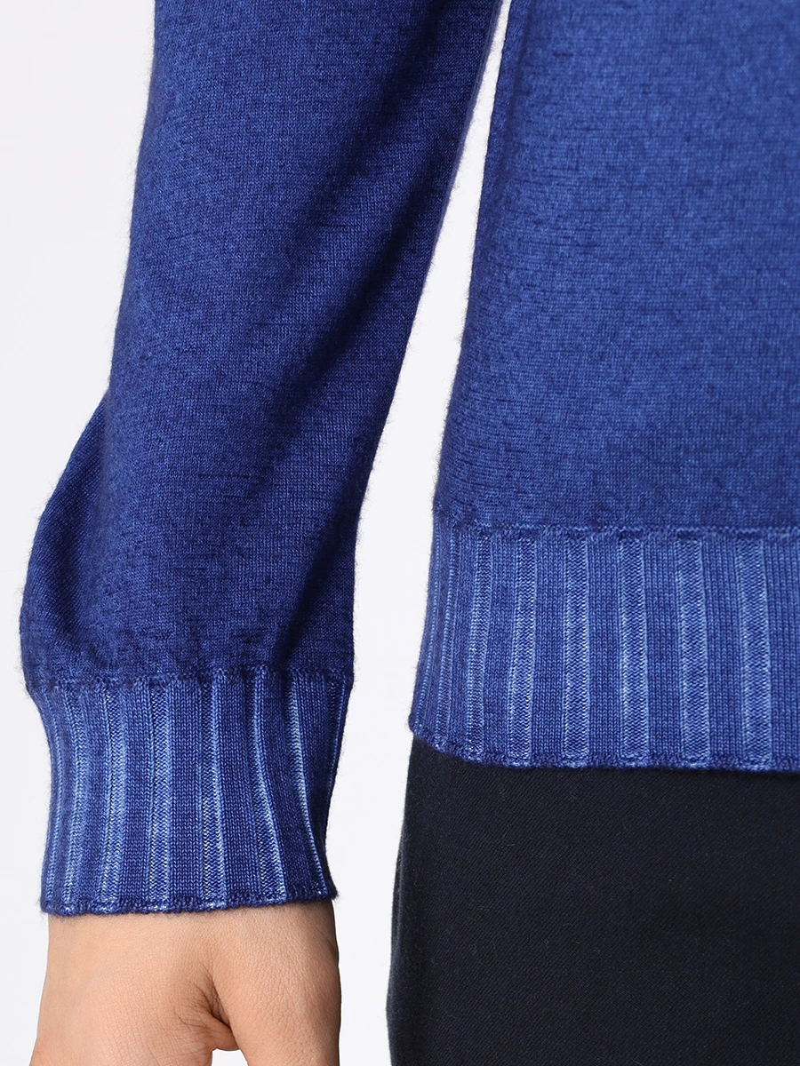 Водолазка кашемировая MALO UXC144 F8Z19 E1475 Синий  Фото 5