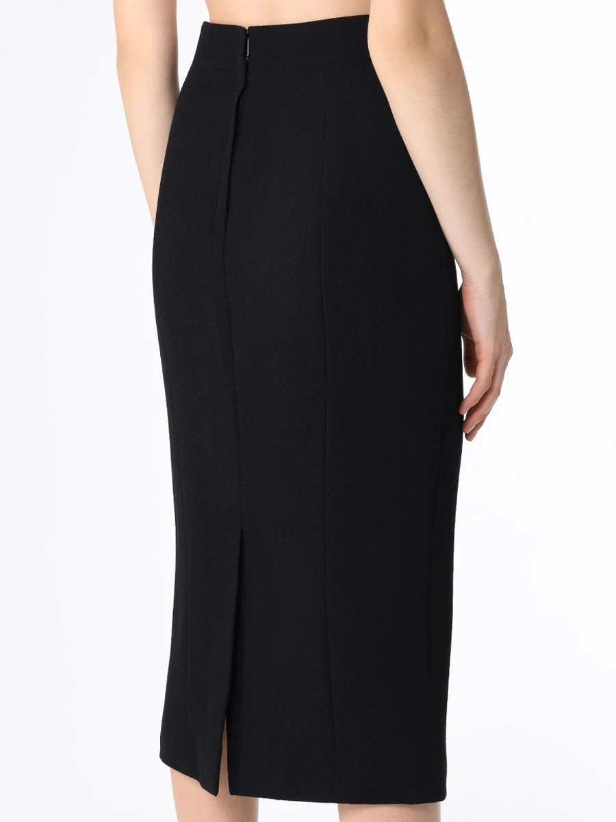 Юбка-карандаш шерстяная DOLCE & GABBANA F4BZBTFU23Q H0000 Черный  Фото 3
