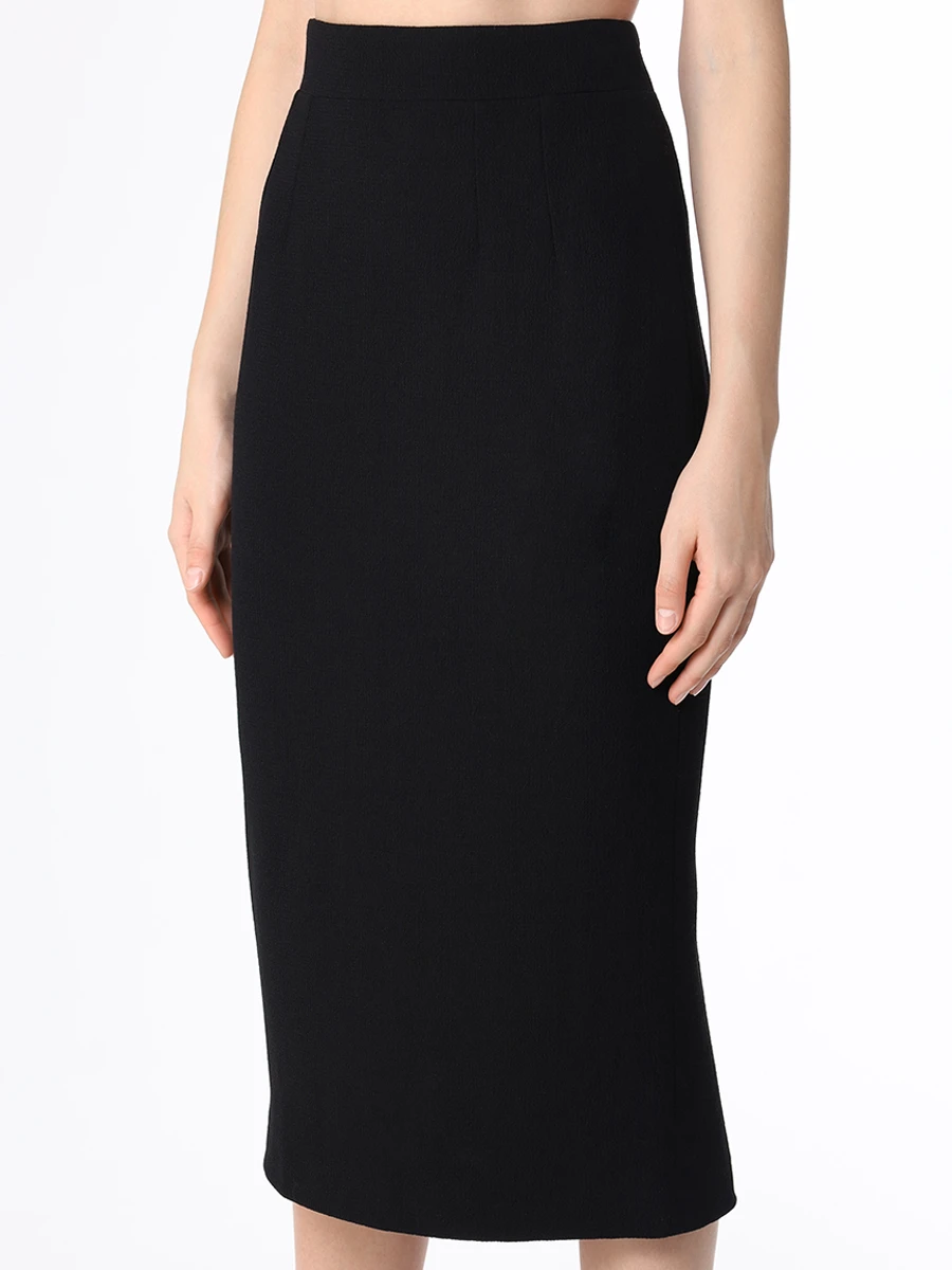 Юбка-карандаш шерстяная DOLCE & GABBANA F4BZBTFU23Q H0000 Черный  Фото 4