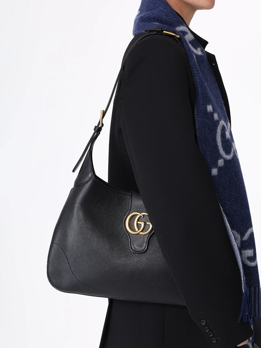 Сумка кожаная Aphrodite GUCCI 726274AAA9F 1000 Черный  Фото 2