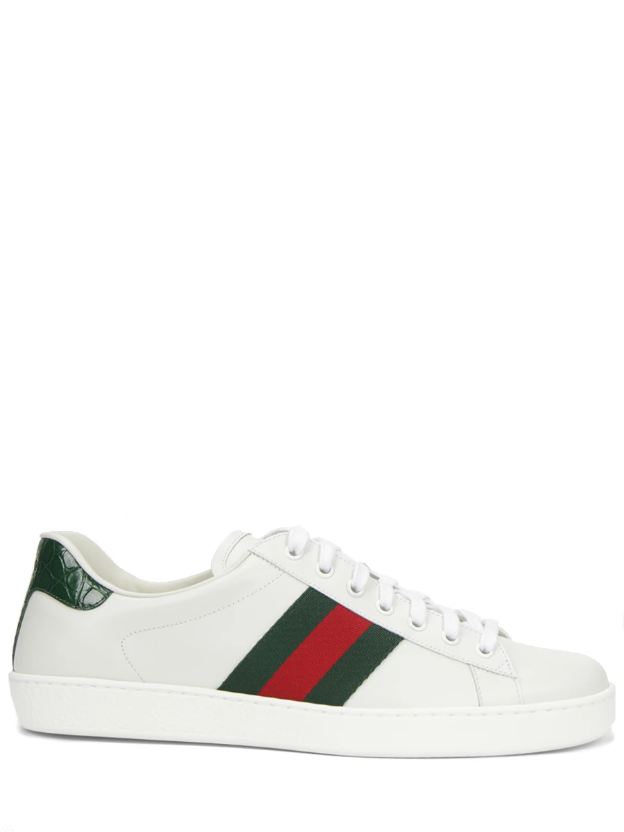 Кеды кожаные Ace GUCCI 386750A3830 9071 Белый 