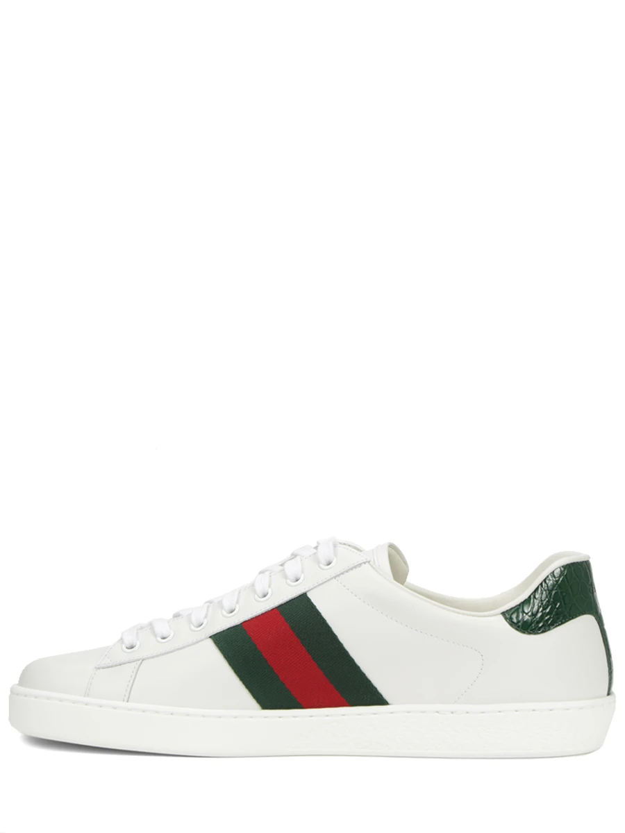 Кеды кожаные Ace GUCCI 386750A3830 9071 Белый  Фото 3