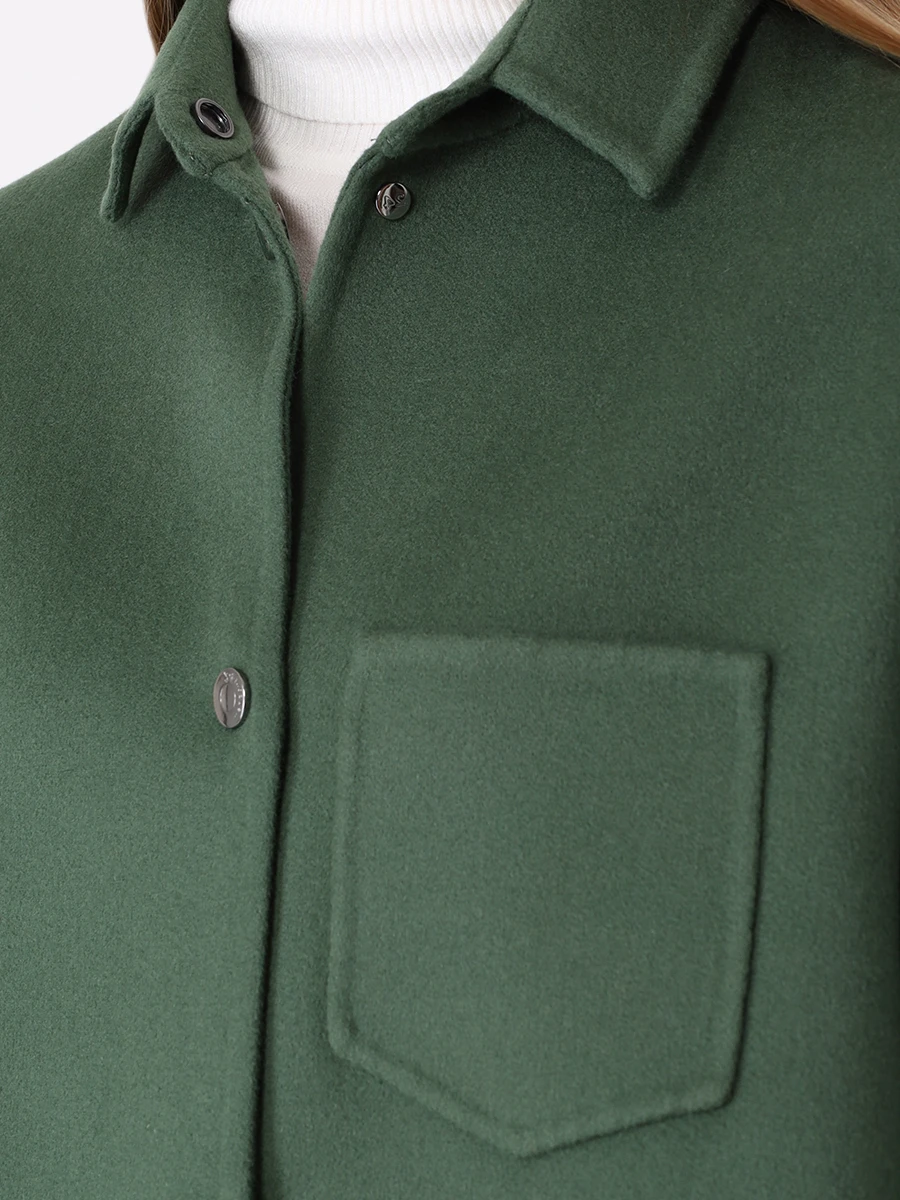 Пальто шерстяное MANZONI 24 23M1089-DB5 Зеленый  Фото 5