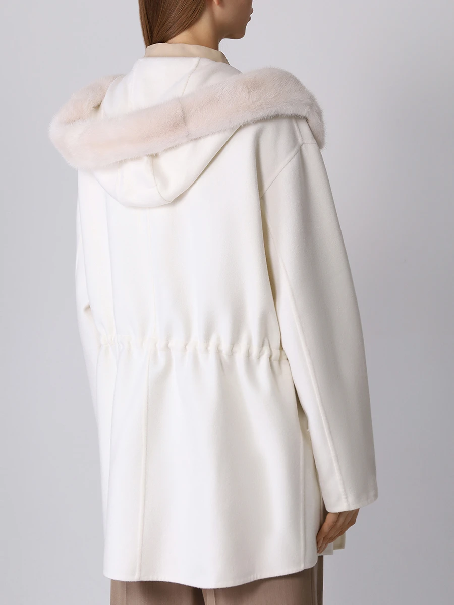 Пальто шерстяное MANZONI 24 23M324-DB5V Кремовый  Фото 3