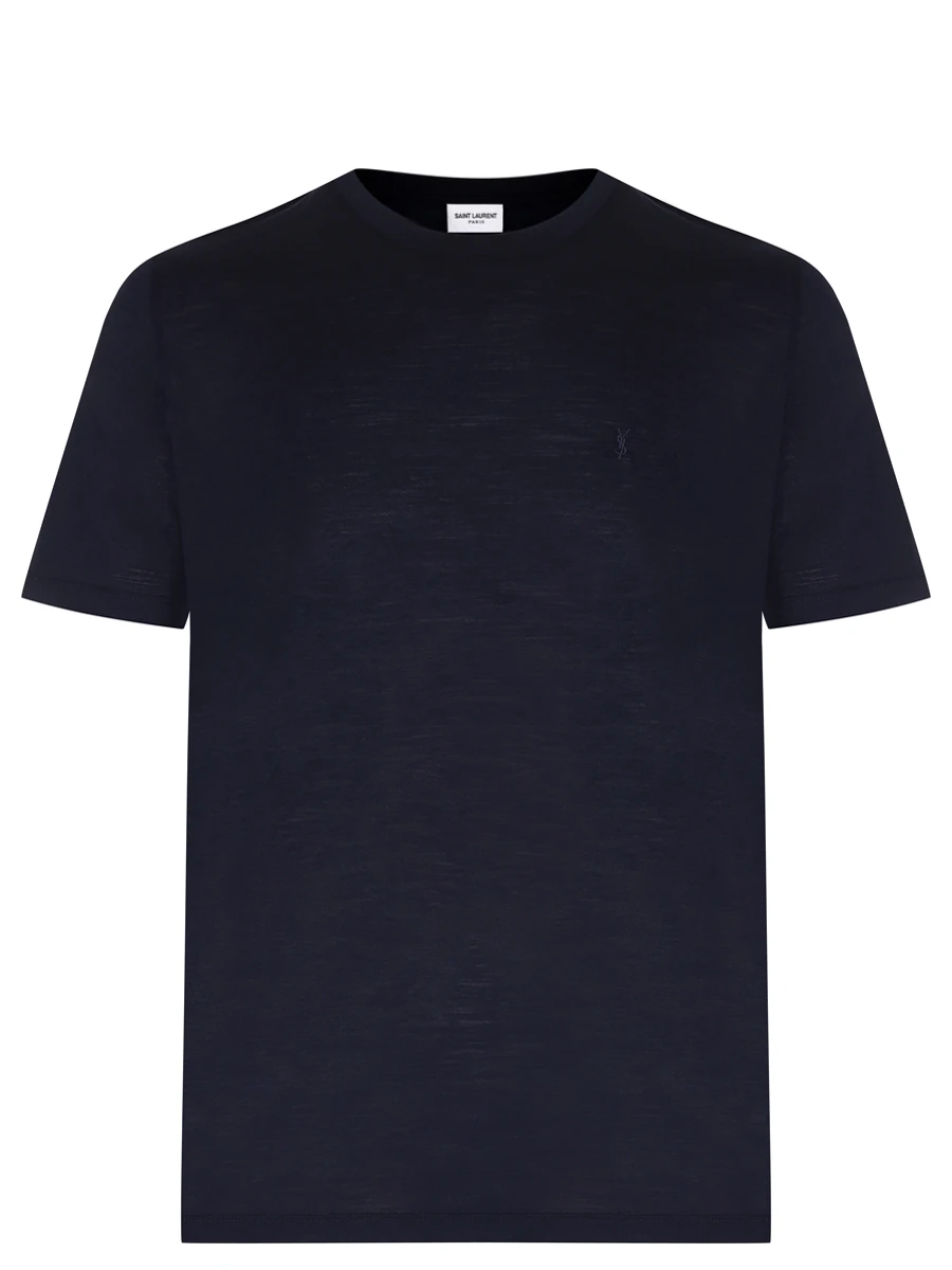 Футболка шерстяная SAINT LAURENT 737953Y36HA 4010 Синий 