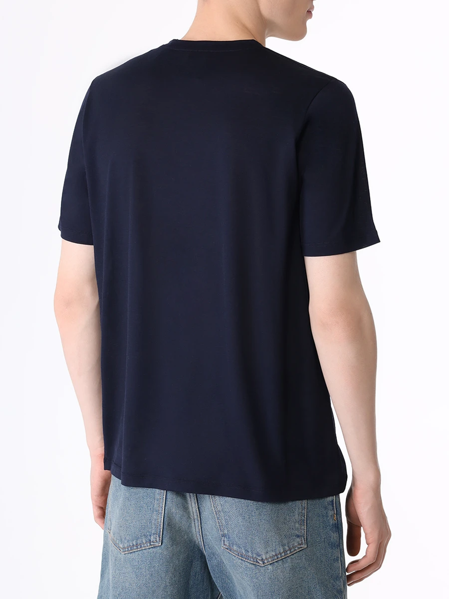 Футболка шерстяная SAINT LAURENT 737953Y36HA 4010 Синий  Фото 3